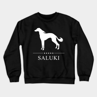 Saluki Dog White Silhouette Crewneck Sweatshirt